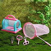 cheap Nature Exploration Toys-Bug Bungalow Insect Catching Kit with Mesh Case Magnifying Container Tweezers &amp; Magnifier - Educational Outdoor Toys for Toddlers - Nature Exploration Set for Kids 3 Years
