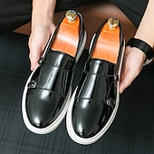 voordelige Hereninstappers &amp; loafers-Witte instappers met monniksband voor heren – elegante casual schoenen voor op kantoor, evenementen en zakelijke casuals