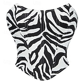 cheap Corset-Rococo Overbust Corset Masquerade Overbust Corset Cosplay Tummy Control Push Up Jacquard Jacquard Fancy Dress Women&#039;s Royal Masquerade Party Carnival of Venice Adults&#039; Corset
