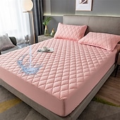 cheap Sheets &amp; Pillowcase-Queen Full King Protective Bed Cover Waterproof Mattress Protector Quilted Fitted Mattress Pad Bed Protector Elastic Thick Anti-slip Fitted Sheet with Deep Pocket Noiseless Hypoallergy