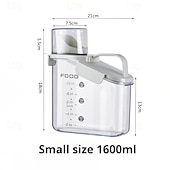 cheap Kitchen Storage-Cereal Containers Storage, 1500/2000/2800 ml Airtight Large Dry Food Storage Containers with Pouring Spout Measuring Cup for Snacks Grain Rice,BPA Free Dispenser Plastic Bin