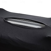 abordables almacenamiento de equipaje y viajes-Funda protectora para equipaje, funda elástica duradera de color sólido para maleta de viaje, funda de dacrón plegable lavable y a prueba de polvo para equipaje de mano. &amp;equipaje facturado