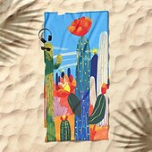 abordables juegos de toallas de playa-Toalla de playa estampada, manta de playa ligera, de secado rápido y sin arena, ideal para viajes, piscina y uso al aire libre.