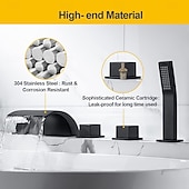 olcso Csaptelepek fürdőkádhoz-Kád csaptelep - Modern Kortárs Festett felületek Római kád Réz szelep Bath Shower Mixer Taps