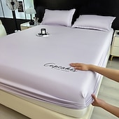 cheap Sheets &amp; Pillowcase-Summer Ice Cooling Bed Silky Comfy Fitted Sheet Cooling Sheets for Hot Sleeper Breathable Fitted Sheet Only Women, Men, Teens