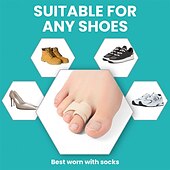 cheap Bunion Corrector-8 Pack Hammer Toe Corrector Toe Splint For Broken Toes Brace Orthopedic Separator Cushioned Bandages Heal Wrap Toe Straighteners for Crooked Toes