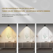 abordables Lumières de rondelle-Lot de 2 spots muraux colorés RVB à intensité variable, éclairage mural avec télécommande, batterie rechargeable USB, éclairage d&#039;ambiance réglable et couleur variable