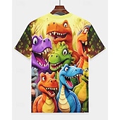preiswerte Jungen 3D Tiere-Jungen 3D Dinosaurier T-Shirt Kurzarm Sommer Frühling Mode Basic Kinder 4-12 Jahre Rundhalsausschnitt Outdoor Lässig Täglich Normale Passform