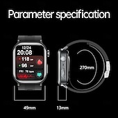abordables Relojes inteligentes-696 TK66 Reloj inteligente 2.06 pulgada Smartwatch Reloj elegante Bluetooth ECG + PPG Podómetro Recordatorio de Llamadas Compatible con Android iOS Hombre Llamadas con Manos Libres Recordatorio de