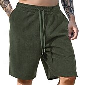 baratos Calções Estilo Casual-Homens Calção Shorts de verão Shorts casuais Bolsos Com Cordão Cintura elástica Tecido Conforto Respirável Curto Ao ar livre Férias Desporto Casual Preto Azul Marinha