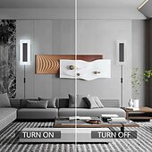 baratos Candeeiros de Parede de interior-Luminária de parede moderna com plugue, à prova d'água, de 30 a 120 cm, em acrílico preto fosco, com LED, para uso externo, cabo de 1,5 m com plugue e abertura para instalação interna. Ideal para sala de estar, banheiro, maquiagem e corredor.