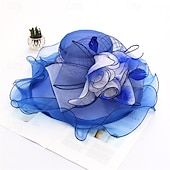 halpa Juhlahatut-naisten hatut headband hiusneula organza fascinator kirkkohattu kukka teejuhlat häähattu