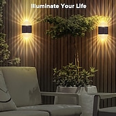 cheap Outdoor Wall Lights-2/4 Pcs Solar Fence Wall Lights Outdoor Waterproof  Gaeden Lights for Yard Deck Garden Patio Lighting Decoration