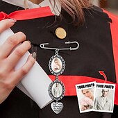 お買い得  卒業-パーソナライズされた卒業ピンブローチ、カスタムフォトチャーム、最高の結婚式卒業記念お悔やみギフト、記念日や誕生日、友人、家族に最適