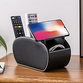 preiswerte Aufbewahrung &amp; Organisation-Fernbedienungs-Organizerbox aus PU-Leder, multifunktionaler Make-up- und Schreibtisch-Organizer, Aufbewahrungsbox für Zuhause mit Fächern für Wohnzimmer und Schlafzimmer