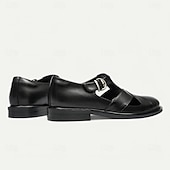 cheap Premium Leather Sandals-Men&#039;s Leather Sandals with Closed Toe – Breathable Non-Slip Summer Shoes for Formal Gatherings, Church  and Outdoor Wear