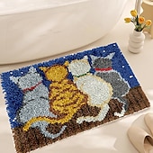 billiga Mattor &amp; mattor &amp; mattor-spärrhake kit gör det själv badrumsmatta hantverkssats virkat garn kuddsats för nybörjare hantverk tryckta mattor broderi set för vuxna mors dag presenter