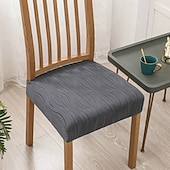 abordables Funda para silla de comedor-Fundas elásticas para asientos de sillas de comedor, fundas suaves, extraíbles y lavables para sillas de comedor, funda protectora para asientos de comedor