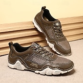 preiswerte Outdoor-Sandalen-Braune Mesh-Sport-Sneaker für Herren – leistungsstarke Sportschuhe zum Laufen, Wandern und für die Freizeit