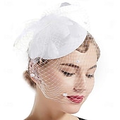 voordelige Bruiloft Zendspoel-Helm Veren Bruiloft Avond Feest Elegant Bruiloft Met Veer Helm Hoofddeksels