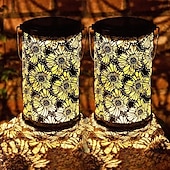 cheap Landscape Lights-Solar Lanterns Outdoor, Waterproof Hanging Solar Lantern Garden Decor, Solar Lights for Backyard Porch Patio Table Yard Balcony Lawn Pathway, Gifts for Women Grandma Mom