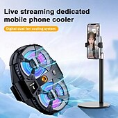 cheap Universal Accessories-SL07 Mobile Phone Cooler 3 Gears Adjustable Semiconductor Cooling Fan Radiator for IPhone Android PUBG Live Streaming Heat Sink