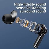 זול אוזניות לטלפון ולעסקים-אוזניות Bluetooth 5.3 חופשיות מדיבור אוזן קליפ סטריאו ENC סינון רעש עבור כושר וטלפונים ניידים
