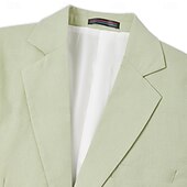 abordables Maillots de plage-Costumes décontractés d&#039;été pour hommes mariages bleu ciel sauge mode quotidienne couleur unie ajustement standard 2 pièces à simple boutonnage deux boutons