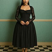 levne Šaty-Retro 50. léta Polední Šaty Plesové šaty Krajka Inspirováno Regency Dámské Karneval Plesová maškaráda Svatební Koktejlový večírek Šaty Dospělé Šaty Celý rok