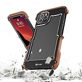 cheap iPhone Cases-Wood Metal Bumper Frame Case for iPhone 15 Pro Max 14 Plus 13 12 11 Pro Max X XR XS – 4-Corner Shockproof Protection, Solid Color Aluminum Alloy Edge Cover