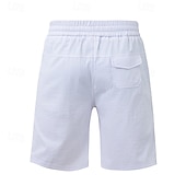 abordables Shorts décontractés-Homme Shorts Shorts de plage Short de course Short décontracté Cordon de serrage Taille Élastique Jambe Droite Uni Respirant Doux Longueur Genou Extérieur Quotidien Fête Vacances Mode Blanche