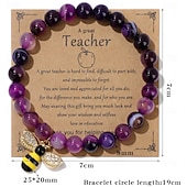 abordables Saison de Diplôme-Bracelet d&#039;appréciation pour enseignant, joli bracelet en argile polymère fait à la main, bracelet extensible en perles avec lettres d&#039;amour, d&#039;enseignement et d&#039;inspiration pour femmes, bijoux de
