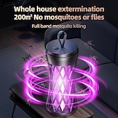 abordables Répulsifs électriques anti-moustiques-Lampe répulsive de moustiques par inhalation à choc électrique répulsif photocatalyseur USB piège à moustiques pour chambre à coucher