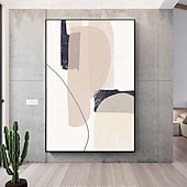 preiswerte Abstrakte Gemälde-Ölgemälde handgemaltes abstraktes Ölgemälde Wabi Sabi Wandkunst 2er-Set beige abstrakte Malerei auf Leinwand ein Paar beige Textur Gemälde Wandkunst neutrale abstrakte Malerei Wandkunst Boho