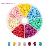 abordables kit para hacer cuentas-Juegos de cuentas esmaltadas en caja de 2 mm, kit de abalorios para hacer pulseras y accesorios de collar.