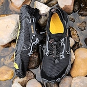 voordelige Herensneakers-Voor heren Sneakers Rivierschoenen Canyoning Casual Dagelijks PU Leder Netstof Ademend Comfortabel Anti-slip Veters Zwart Bruin Groen Zomer Lente