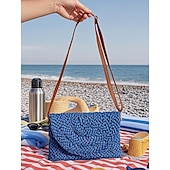 olcso Keresztpántos táskák-női szőtt szalmából készült crossbody táska - boho nyári kuplung állítható vállpánttal strandruhákhoz, üdülőruhákhoz és hétköznapi viseletekhez