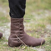 levne obuv-Vinobraní Středověké Renesanční Boty Ploché jazzové boty Turn Shoes Pirát Viking Ranger Lukostřelba Jednobarevné Pánské Unisex Keltské Pirát Fantazie předvečer Všech svatých Karneval Výkon LARP Ren
