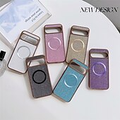 זול תיק טלפון אחר-טלפון מגן עבור גוגל Pixel 9 Pro Pixel 9 Pro XL Pixel 8 Pro Pixel 8 פיקסל 9 כיסוי אחורי מארז ספיחה מגנטי מגנטי תמיכה בטעינה אלחוטית עמיד בזעזועים צבע הדרגתי תבנית גאומטרית PC עור PU