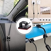 olcso Tárolás és rendszerezés-50db öntapadó kábelrendező klipek kábelkezelő vezetéktartó usb töltő adatvonal orsó csévélő falra szerelhető kampók