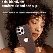 cheap iPhone Cases-Phone Case For Apple AirTag iPhone 16 Pro Max Plus iPhone 15 14 Pro Max Plus iPhone 13 12 Pro Max Back Cover Magnetic Adsorption Support Wireless Charging Shockproof Geometric Pattern PU Leather