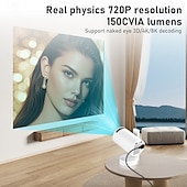 Недорогие Проекторы-y3s домашний hd проектор мини мини мини портативный wifi домашний телефон проектор android 13.0 720p (1280 720) 2g16gпредустановленный youtube и netflix wifi6 2.4/5g двухдиапазонный wifi поддерживает