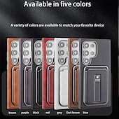 preiswerte Samsung-Handyhülle-Handy Hülle Handyhüllen Für Apple AirTag S25 S25 Plus S25 Ultra S24 Ultra S24 Plus S24 S23 Ultra Rückseite Magnetische Adsorption Mit Ständer Magnetisch Unterstützt kabelloses Laden Retro PC PU-Leder