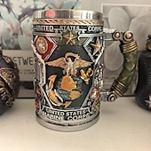 abordables Tazas-Taza conmemorativa militar del 250.º aniversario, regalo patriótico del 4 de julio, Día de la Independencia y Día de los Veteranos para hombres, taza coleccionable del Cuerpo de Marines de EE. UU., vajilla creativa de resina y acero inoxidable.