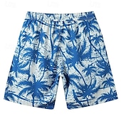 voordelige Heren Elite Shorts-Voor heren Korte broek Strandshorts Trekkoord Grafisch Blad dier Ademend Sneldrogend Knielengte Buiten Vakantie Huis Vakantie Etnische stijl Meerblauw Leger groen Rekbaar