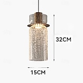 tanie Światła wiszące-lampa wisząca led 12/15/22 cm 1-światło ciepła biel szkło galwanizowane wykończenia nowoczesny styl jadalnia sypialnia wisząca latarnia projekt 110-240 v