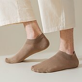 お買い得  男性用エリートアクセサリー-男性 1ペア ソックス フットカバー＆ライナーソックス ブラック ホワイト カラー 平織り 学校 フォーマル アウトドア 薄手生地 夏 春 秋 日常 カジュアル