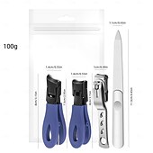 economico Cura Personale &amp; Salute-Set di tagliaunghie con punte oblique e appuntite, tagliaunghie rotante a ganascia larga con design anti-schizzi, lima per unghie a doppia faccia, tagliaunghie per unghie dei piedi resistenti per