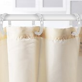 cheap Shower Curtains-Clear Premium Plastic Shower Rings Provide Effortless Gliding on Standard Shower Rods Set of 12, Easy Snap Closure, BPA-Free Plastic