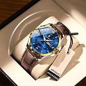 cheap Quartz Watches-Top Luxury Man Watch Date Week Waterproof Luminous Leather Men Wristwatch Casual Male Clock Sports Men&#039;s Quartz Watches